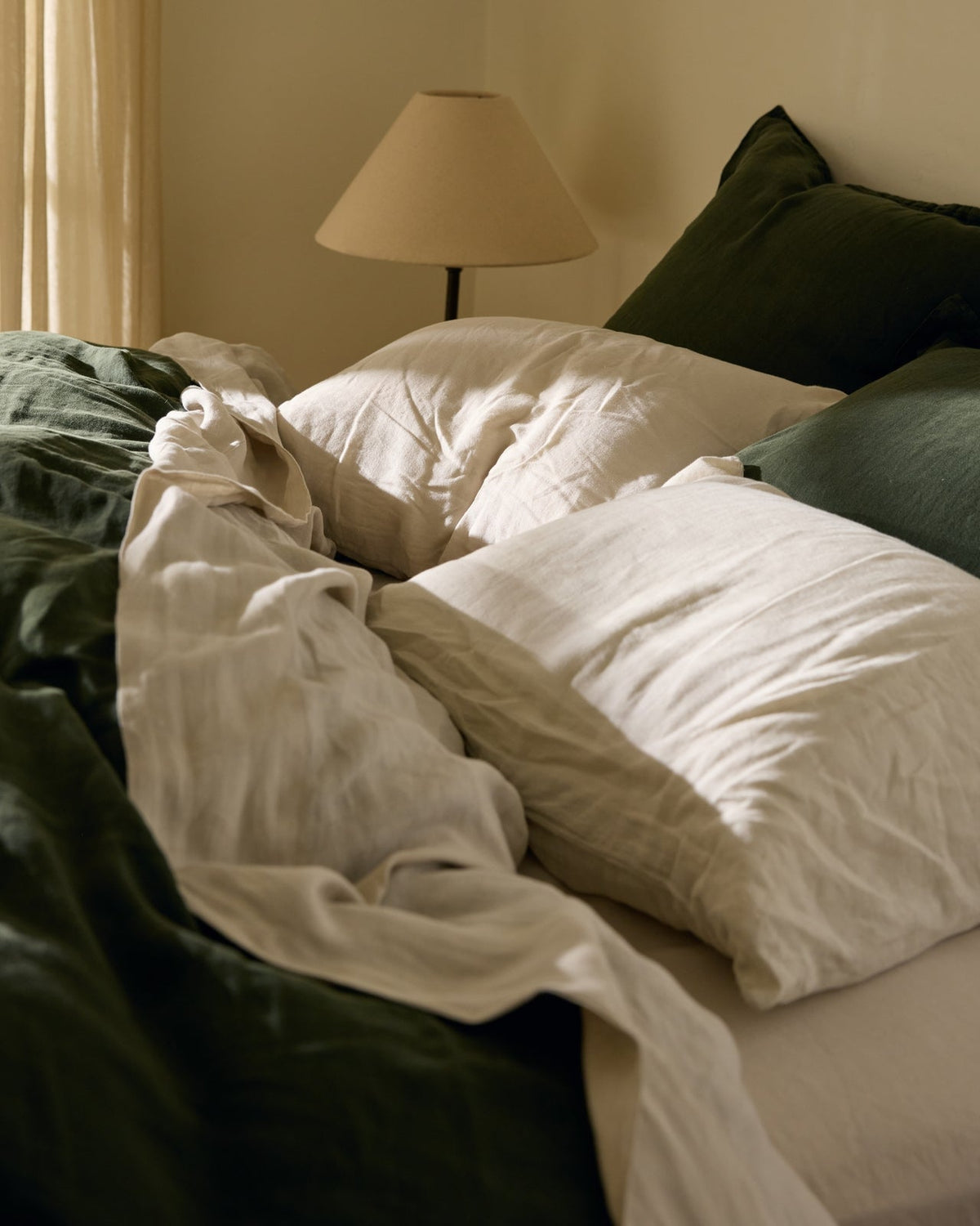 Linen Top Sheet - Bone