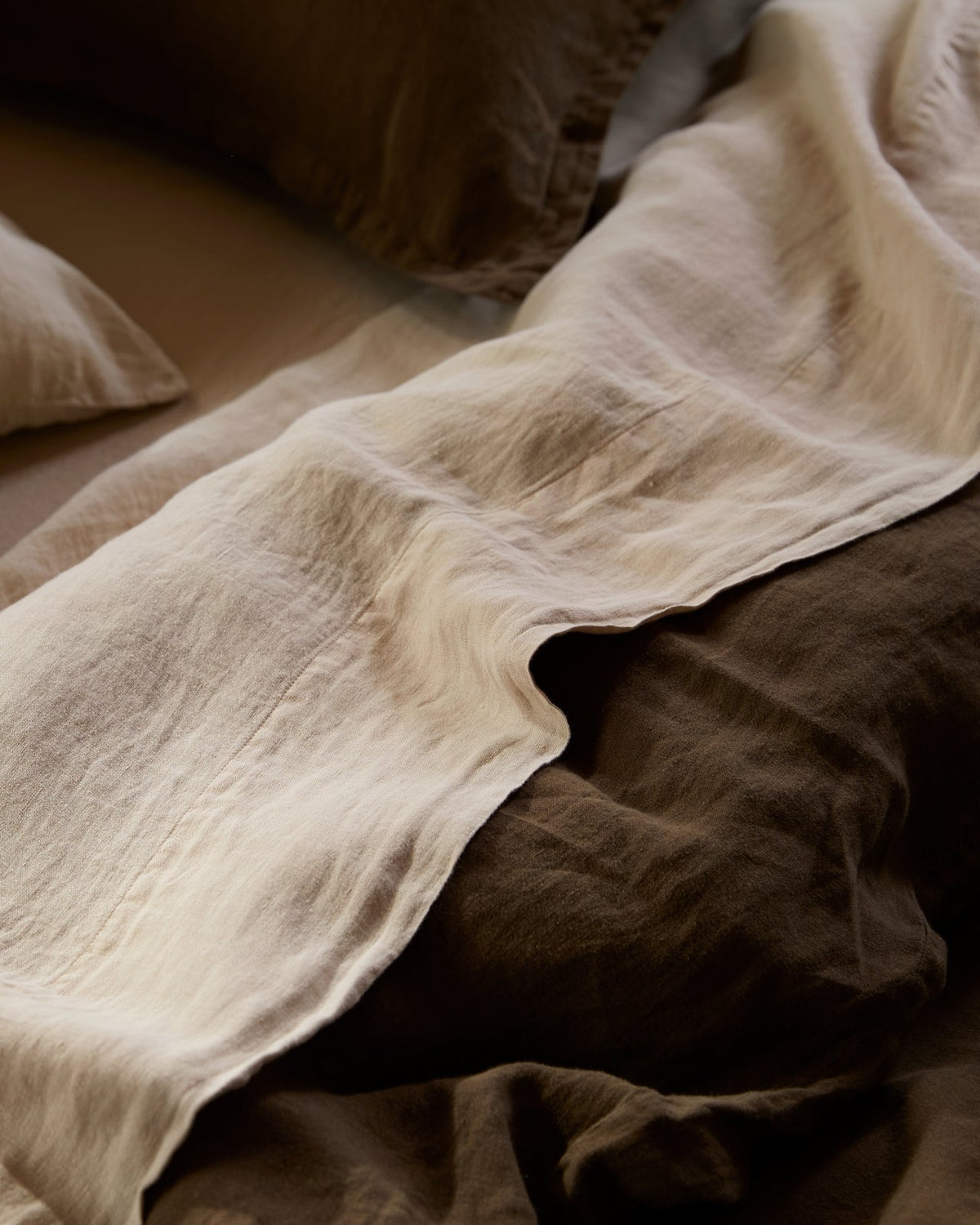 Linen Top Sheet - Toast