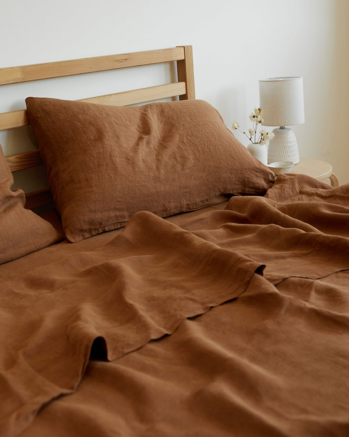 Linen Top Sheet (Tobacco)