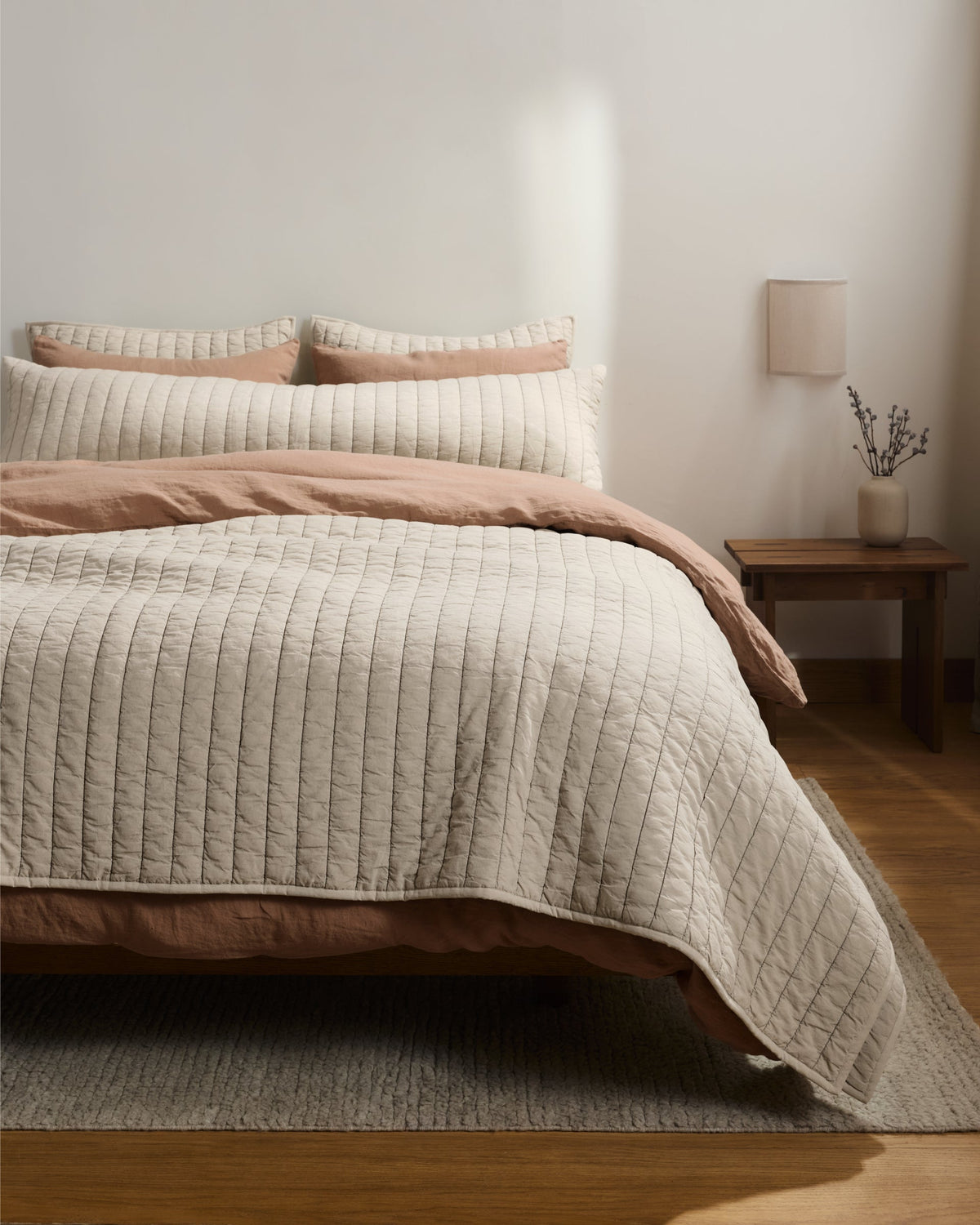 Garment Dyed Channel Quilt - FINAL SALE (Bone)