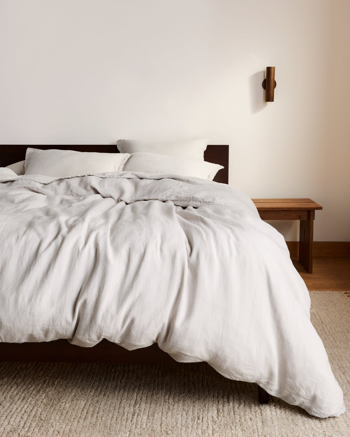 Linen Top Sheet (Dove)