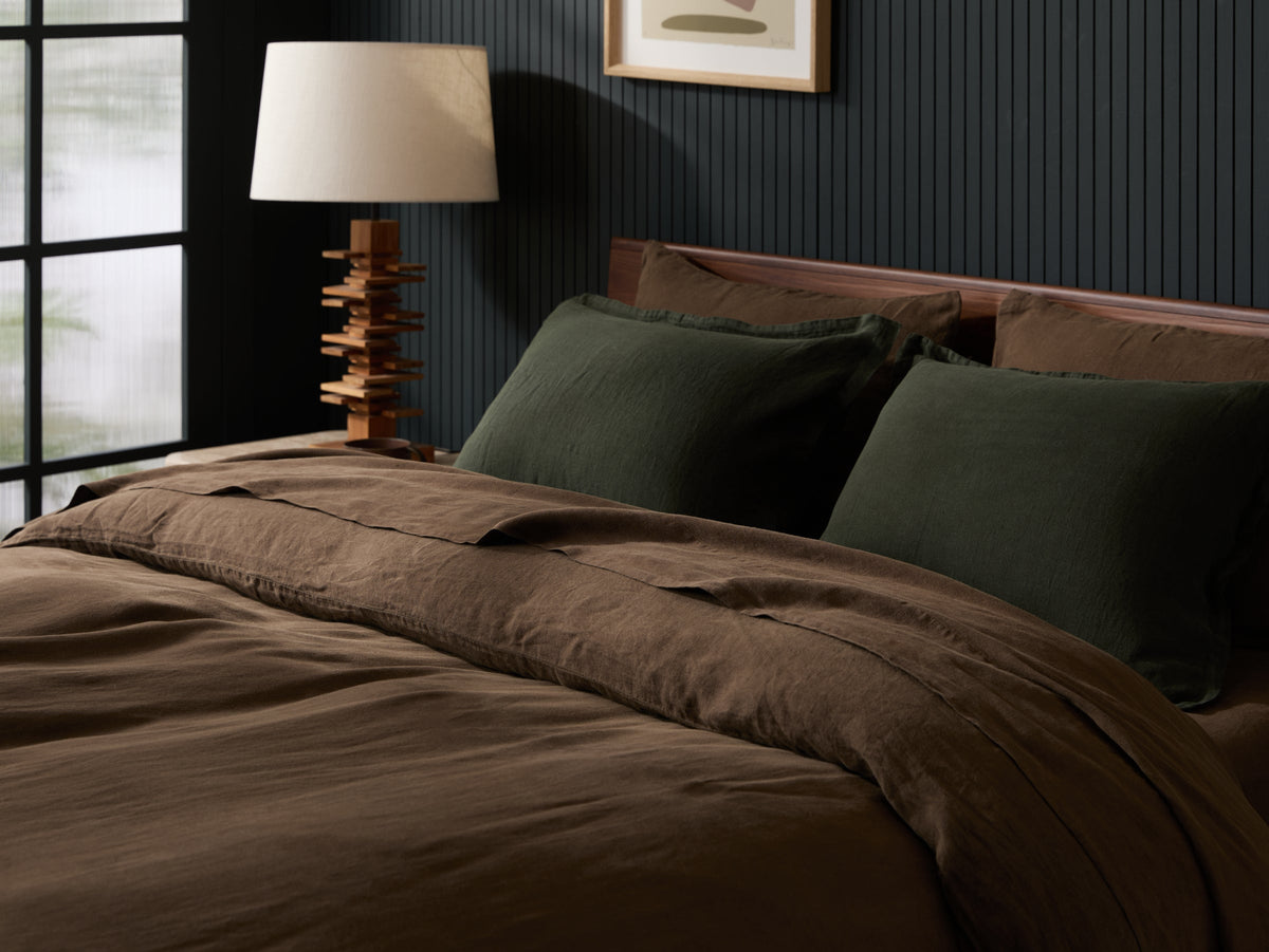 Linen Duvet Cover Set - Java K/CK