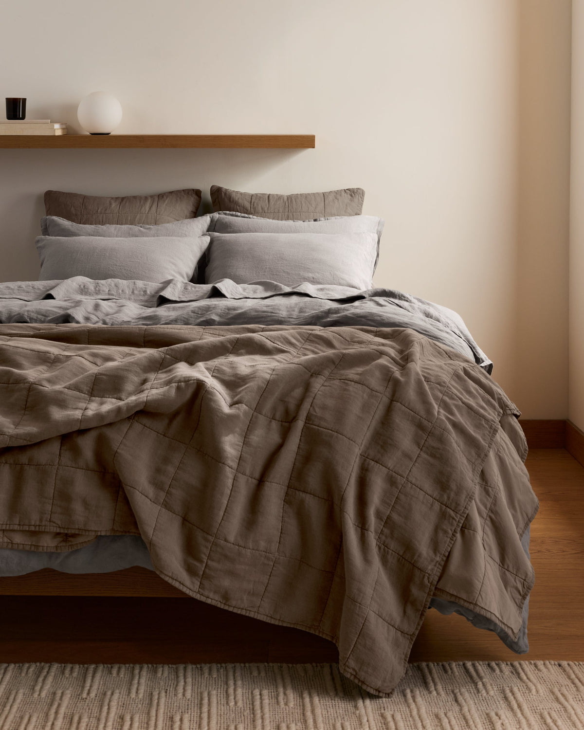 Linen Sham Set (Pebble)