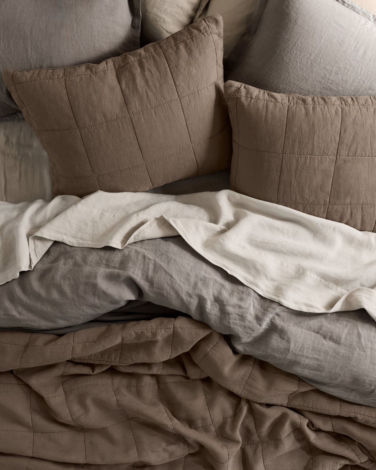 Linen Top Sheet (Dove)