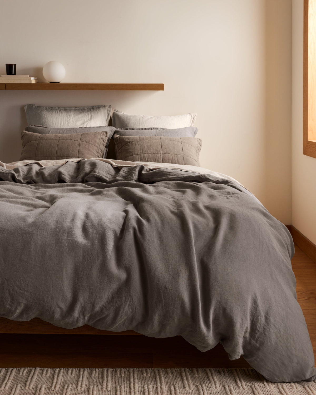 Linen Euro Sham (Dove)