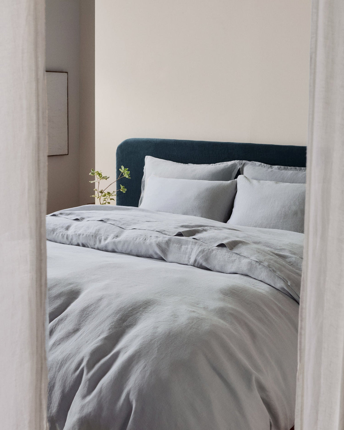 Linen Duvet Cover (Sky)
