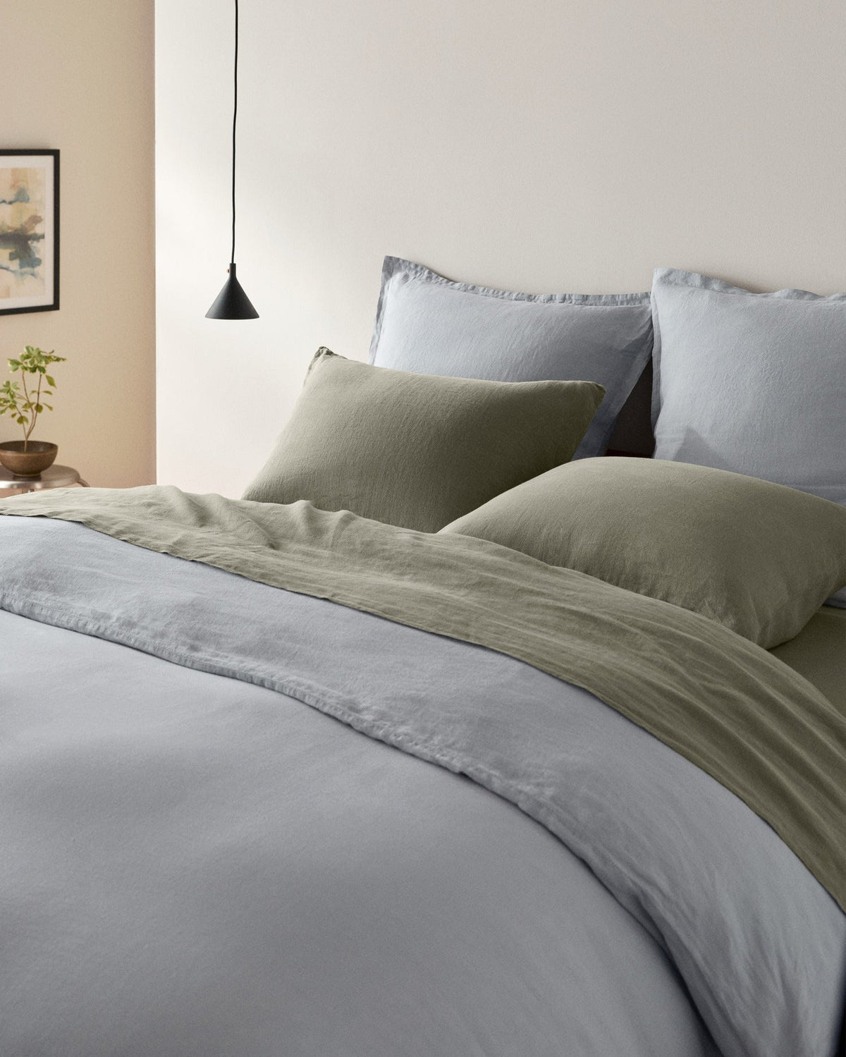 Linen Duvet Cover (Sky)