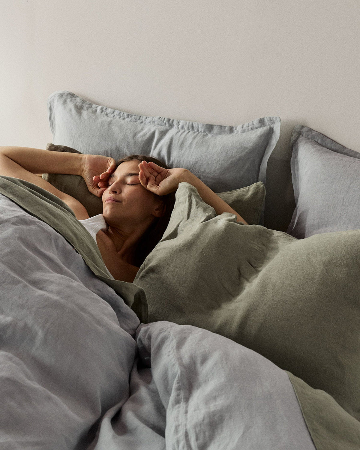 Linen Duvet Cover (Sky)