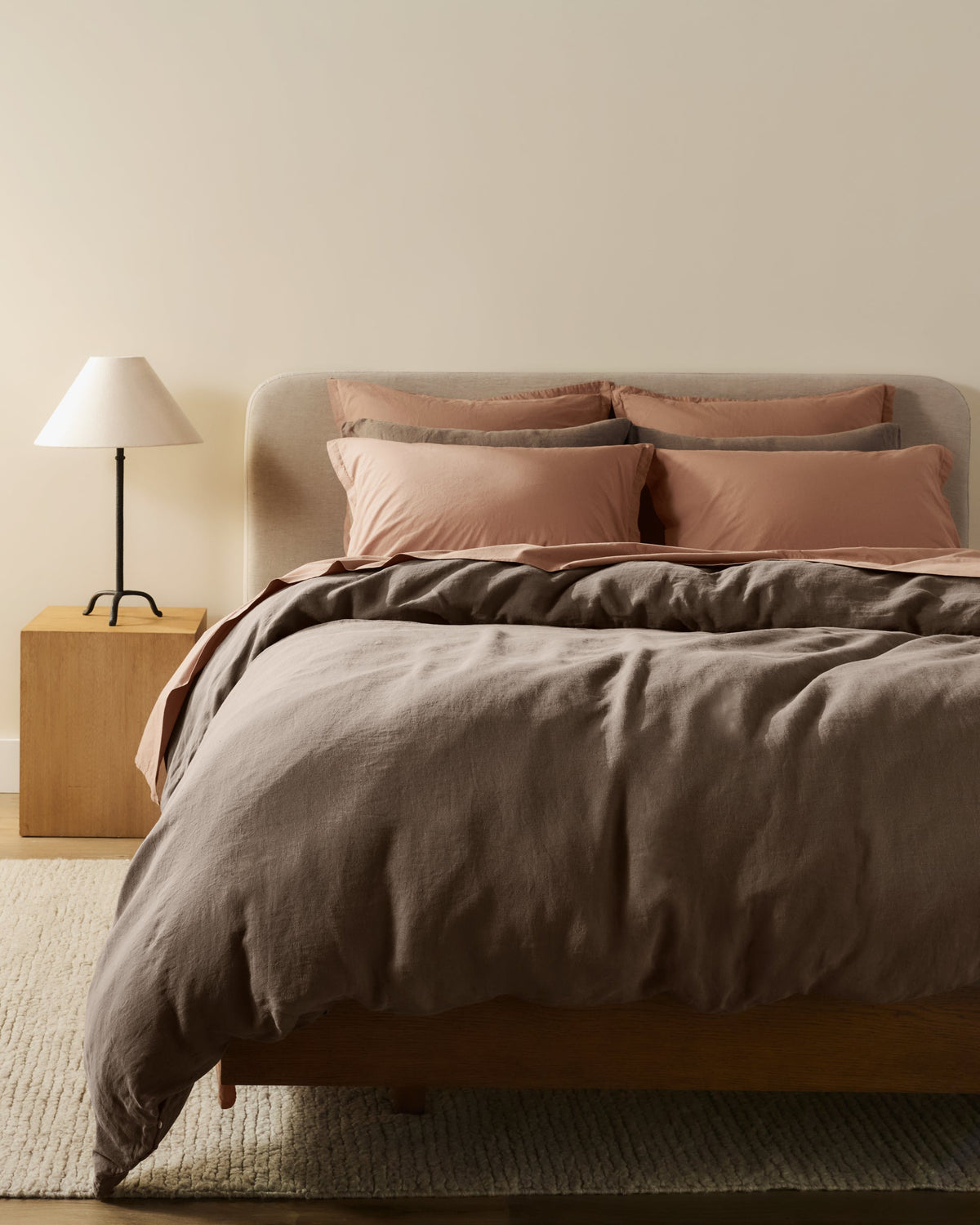 Linen Duvet Cover (Warm Grey)