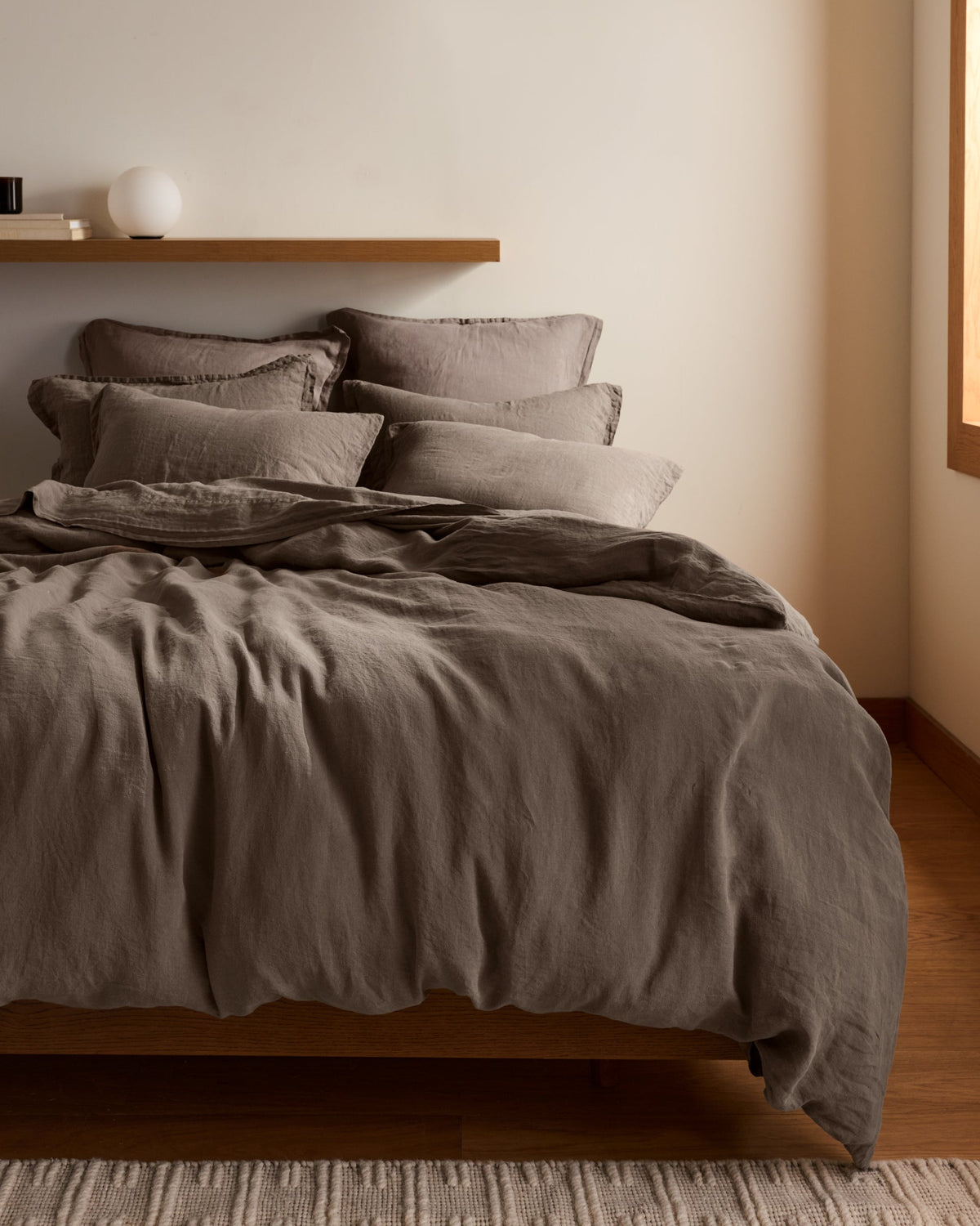 Linen Top Sheet (Warm Grey)