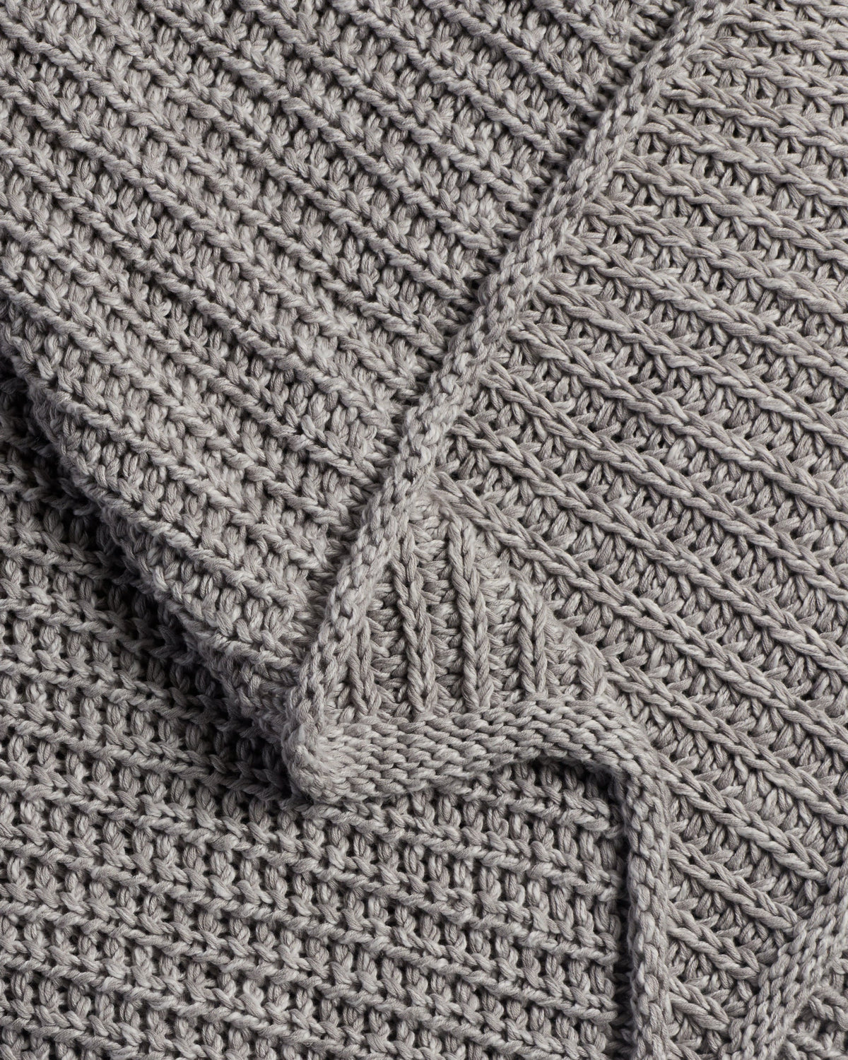 Marled Cotton Throw (Pebble)
