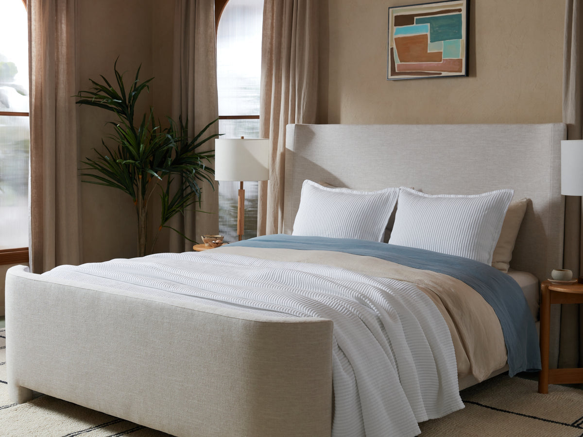 Matelasse Sham Set (White)