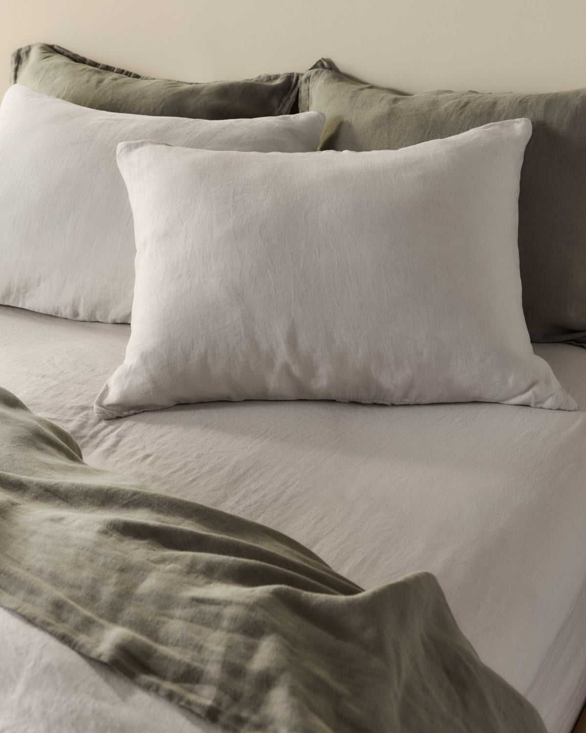 Linen Pillowcase Set (Dove)