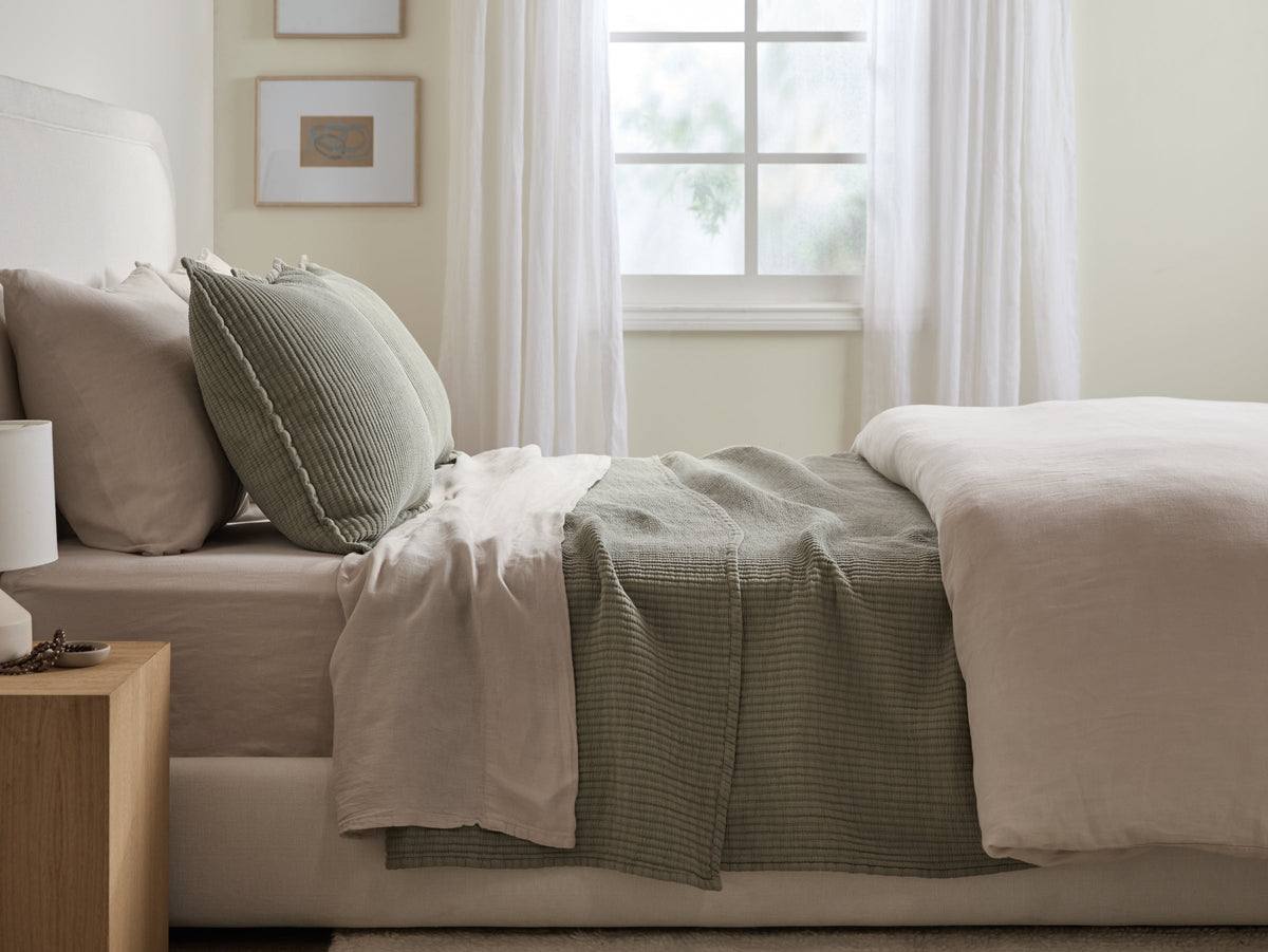 Matelasse Sham Set (Moss)