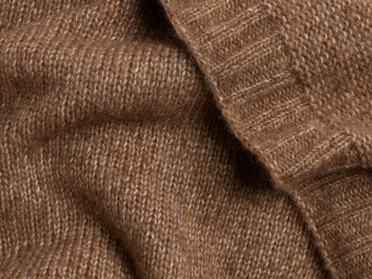 Natural Alpaca Throw - FINAL SALE (Tobacco)