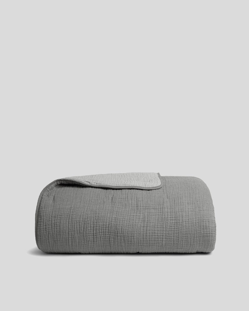 Organic Cloud Cotton Quilt - FINAL SALE (Steel and Smoke)