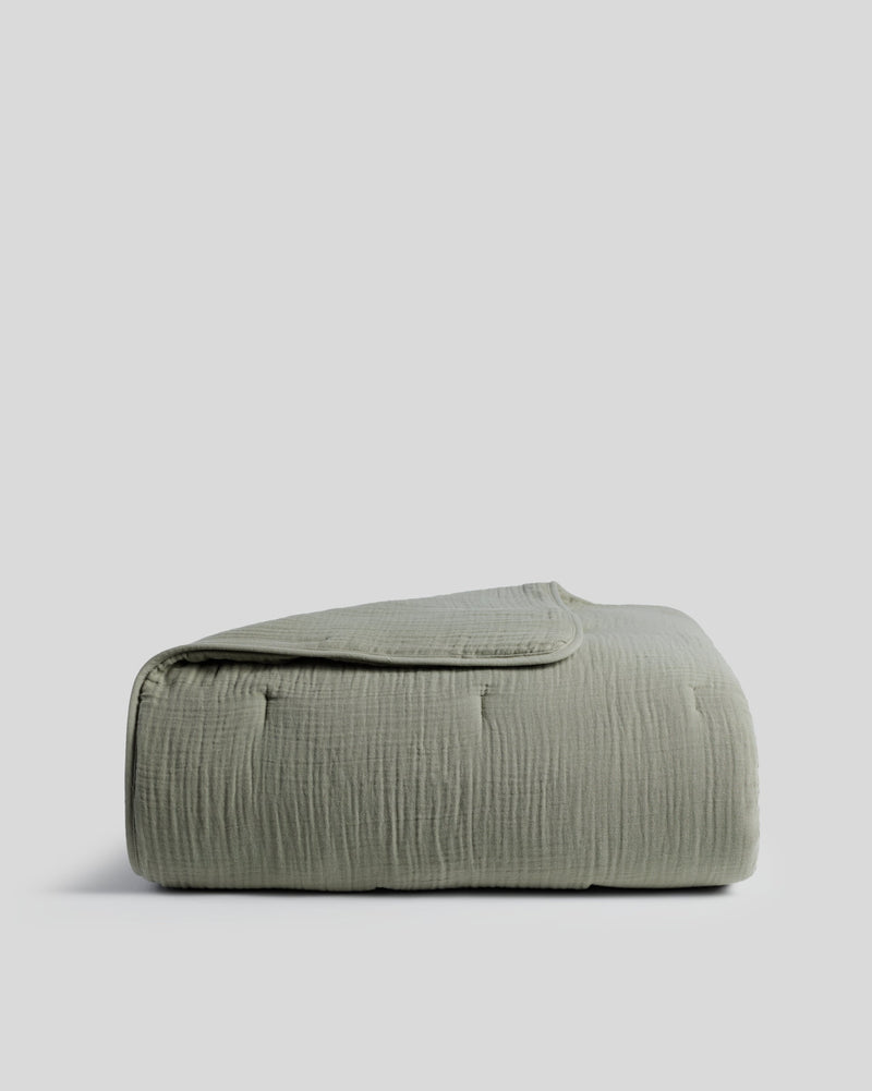 Organic Cloud Cotton Quilt (Moss)