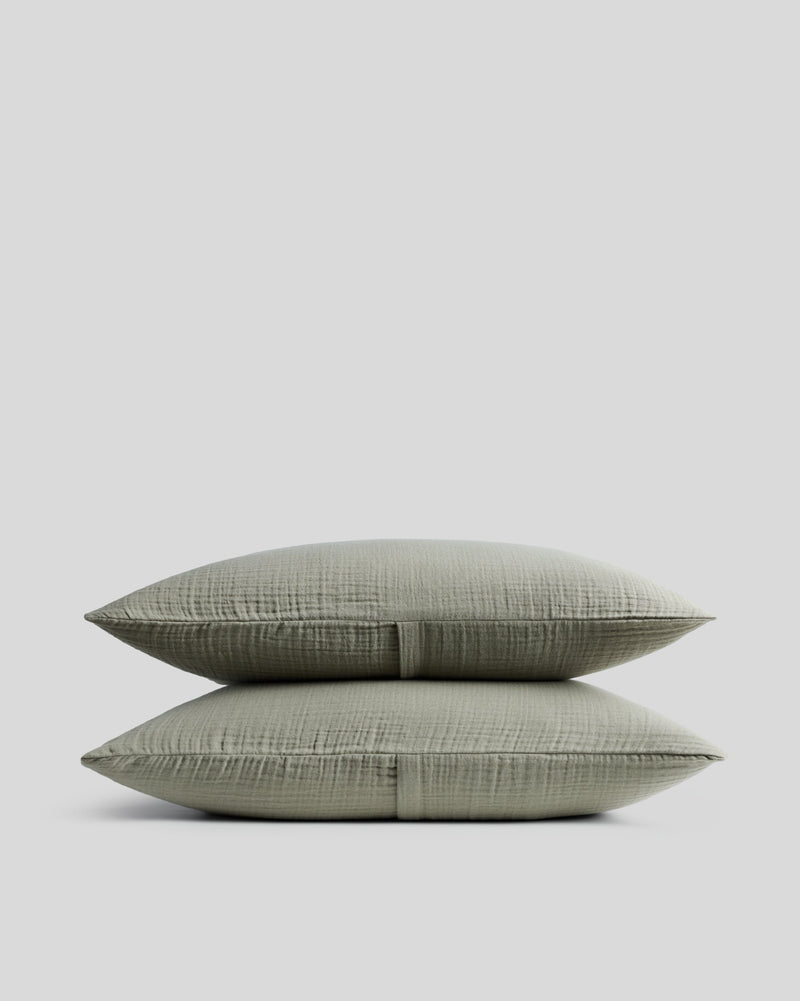 Organic Cloud Cotton Sham Set (Moss)