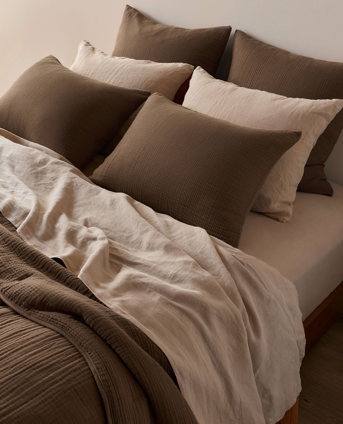 Organic Cloud Cotton Sham Set (Warm Grey)