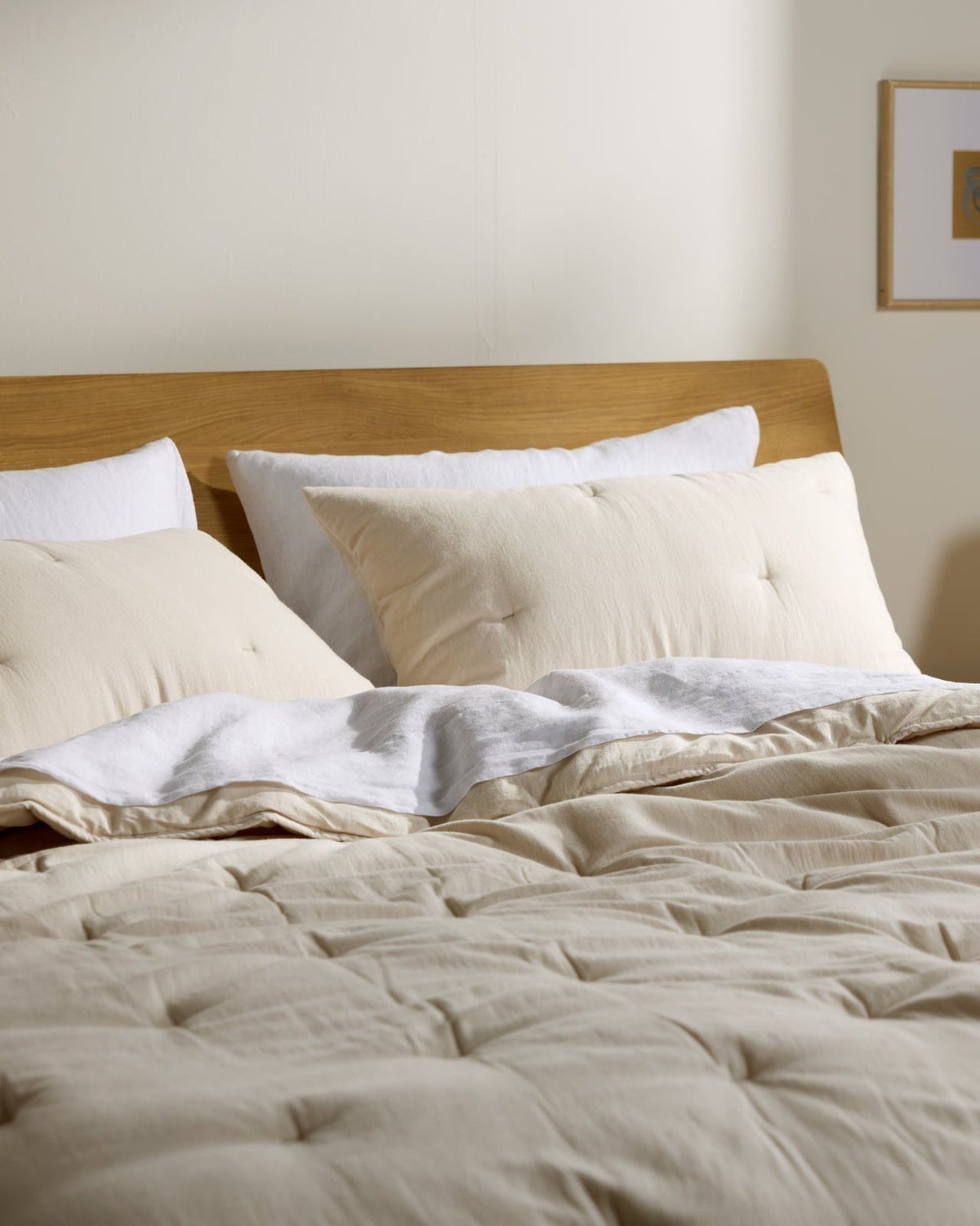 Soft Cotton Quilted Sham Set - FINAL SALE (BONE)