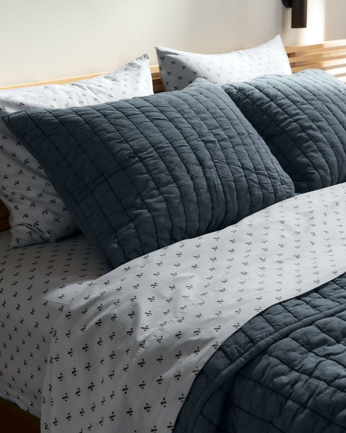 Garment Dyed Channel Sham Set - FINAL SALE (Dusk)