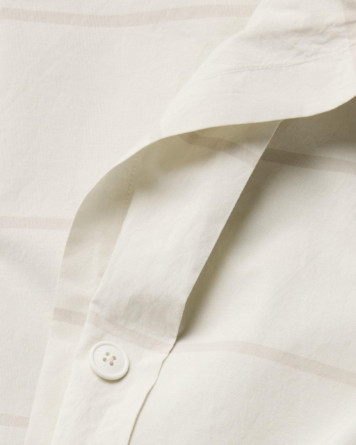 Percale Duvet Cover (Bone Stripe)