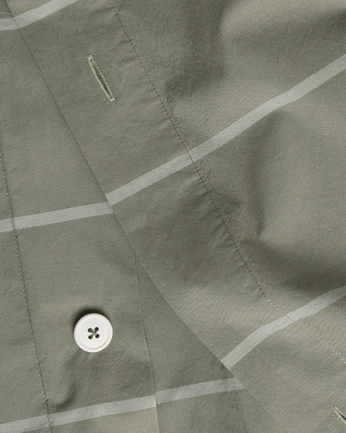 Percale Duvet Cover (Moss Stripe)