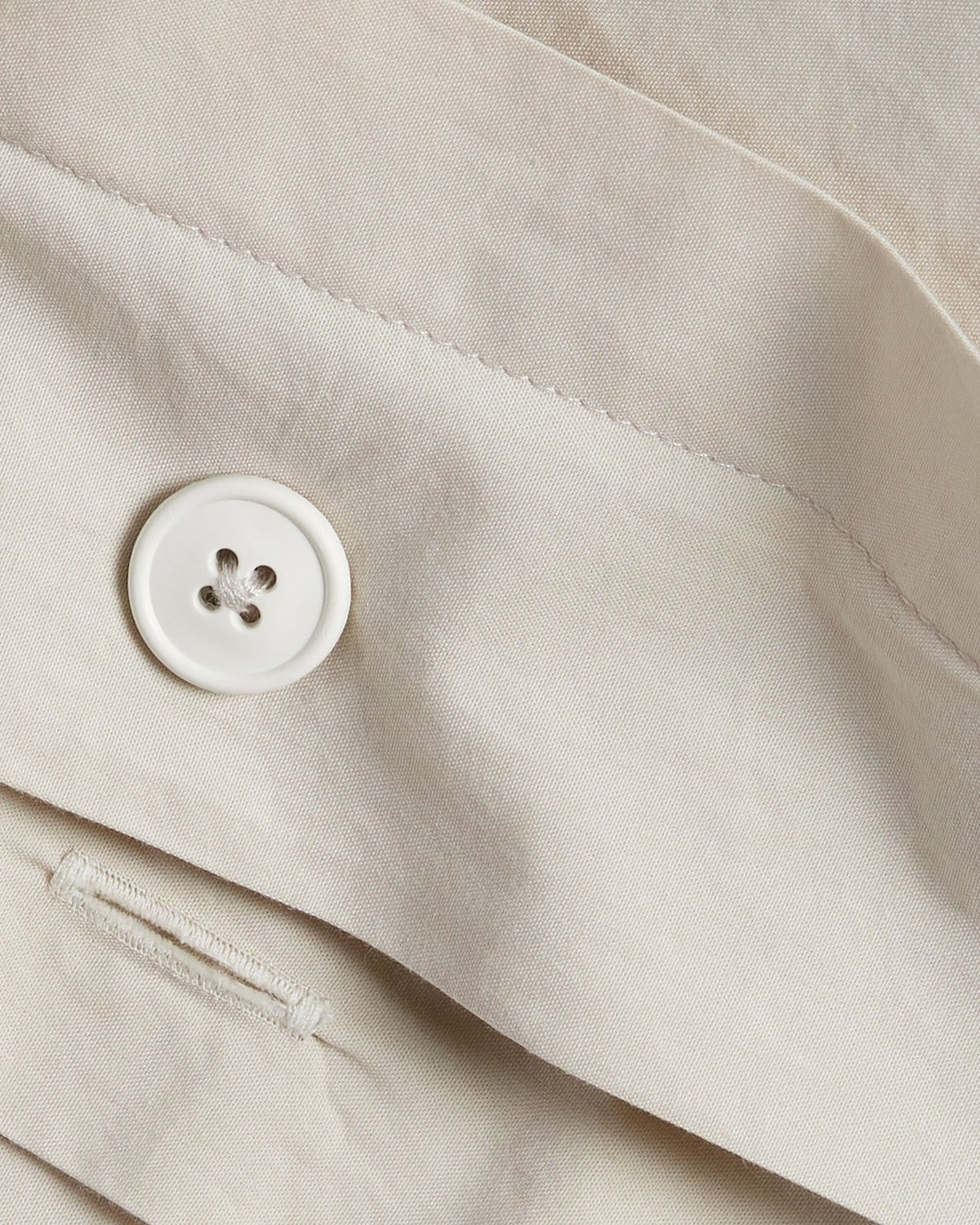 Percale Duvet Cover Set - Bone K/CK