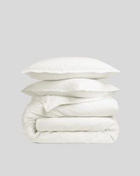 Percale Duvet Cover Set - Cream K/CK