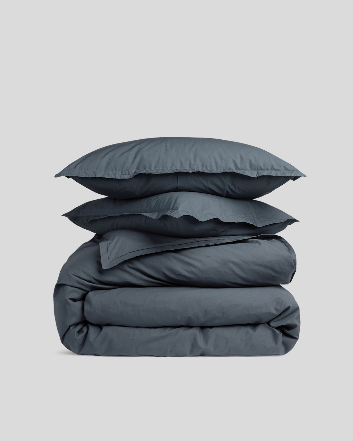 Percale Duvet Cover Set - Dusk K/CK
