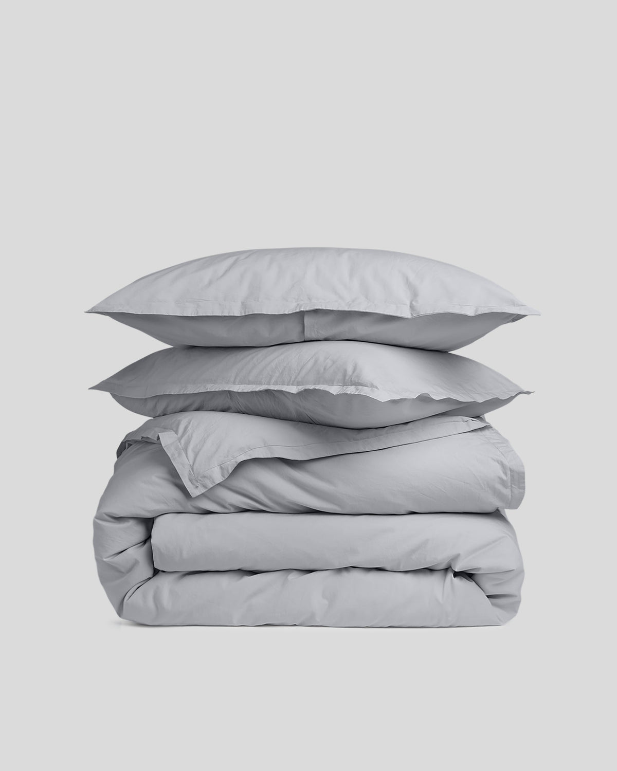 Percale Duvet Cover Set - Sky K/CK