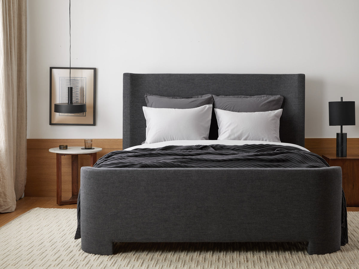 Percale Euro Sham - FINAL SALE (Slate)
