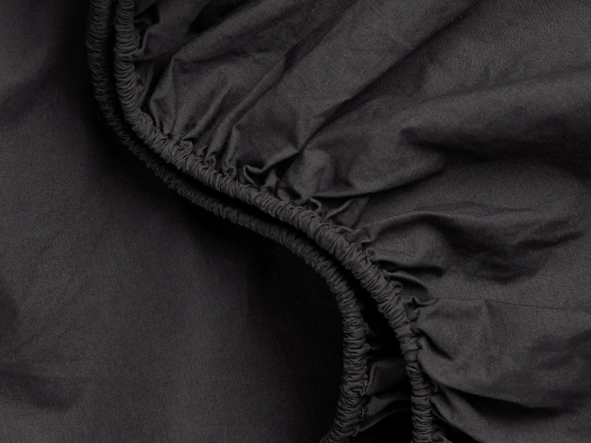 Percale Fitted Sheet - FINAL SALE (Slate)