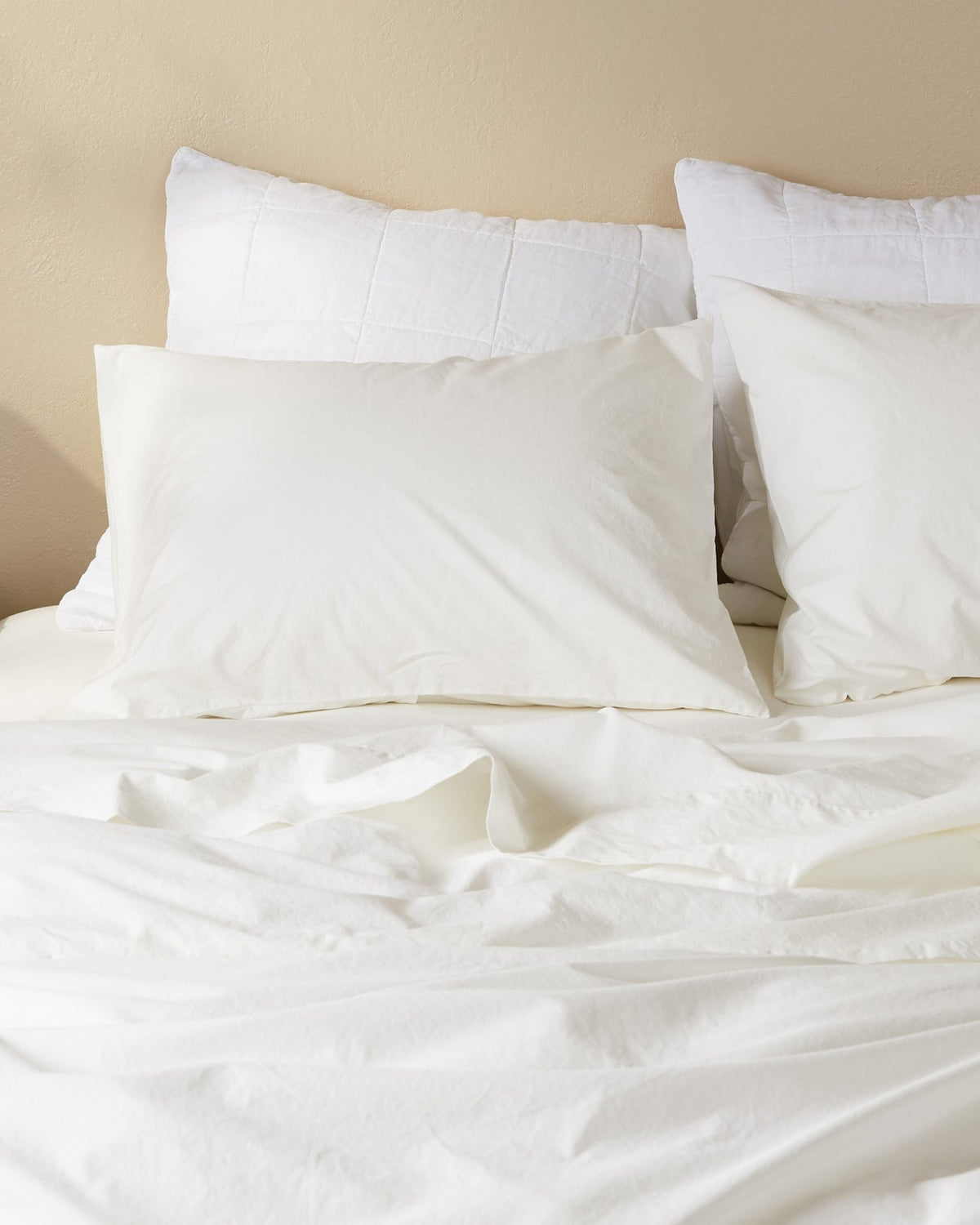 Percale Pillowcase Set (Cream)