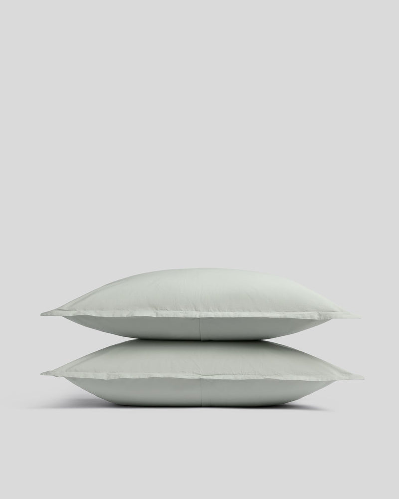 Percale Sham Set - FINAL SALE (Sage)