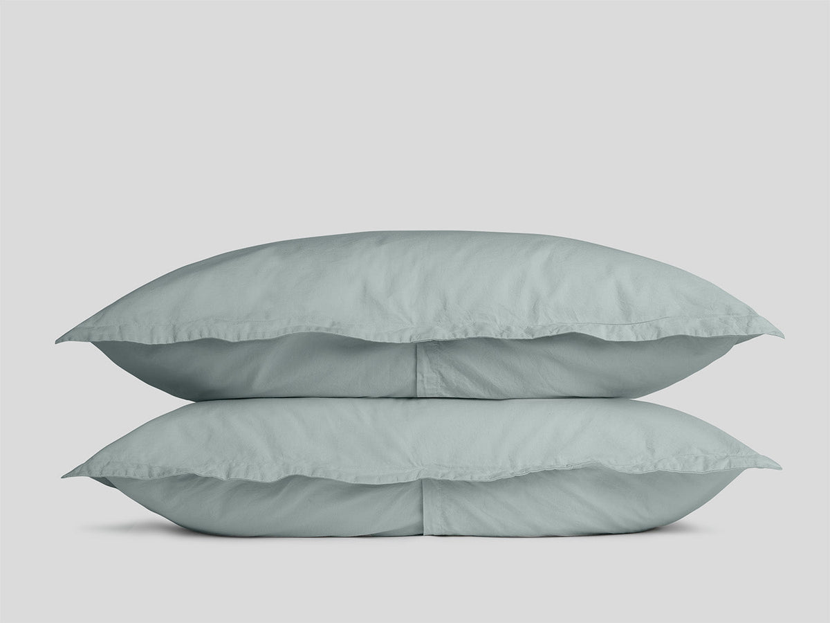 Percale Sham Set - FINAL SALE (Spa)