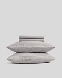 Percale Sheet Set - Pebble Stripe F/Q