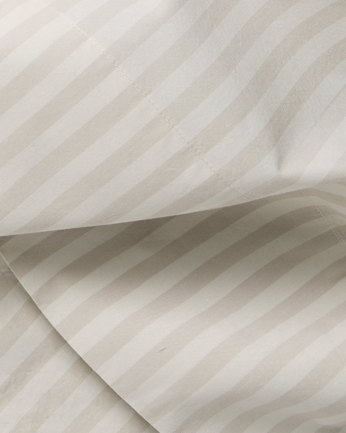 Percale Top Sheet (Bone Stripe)