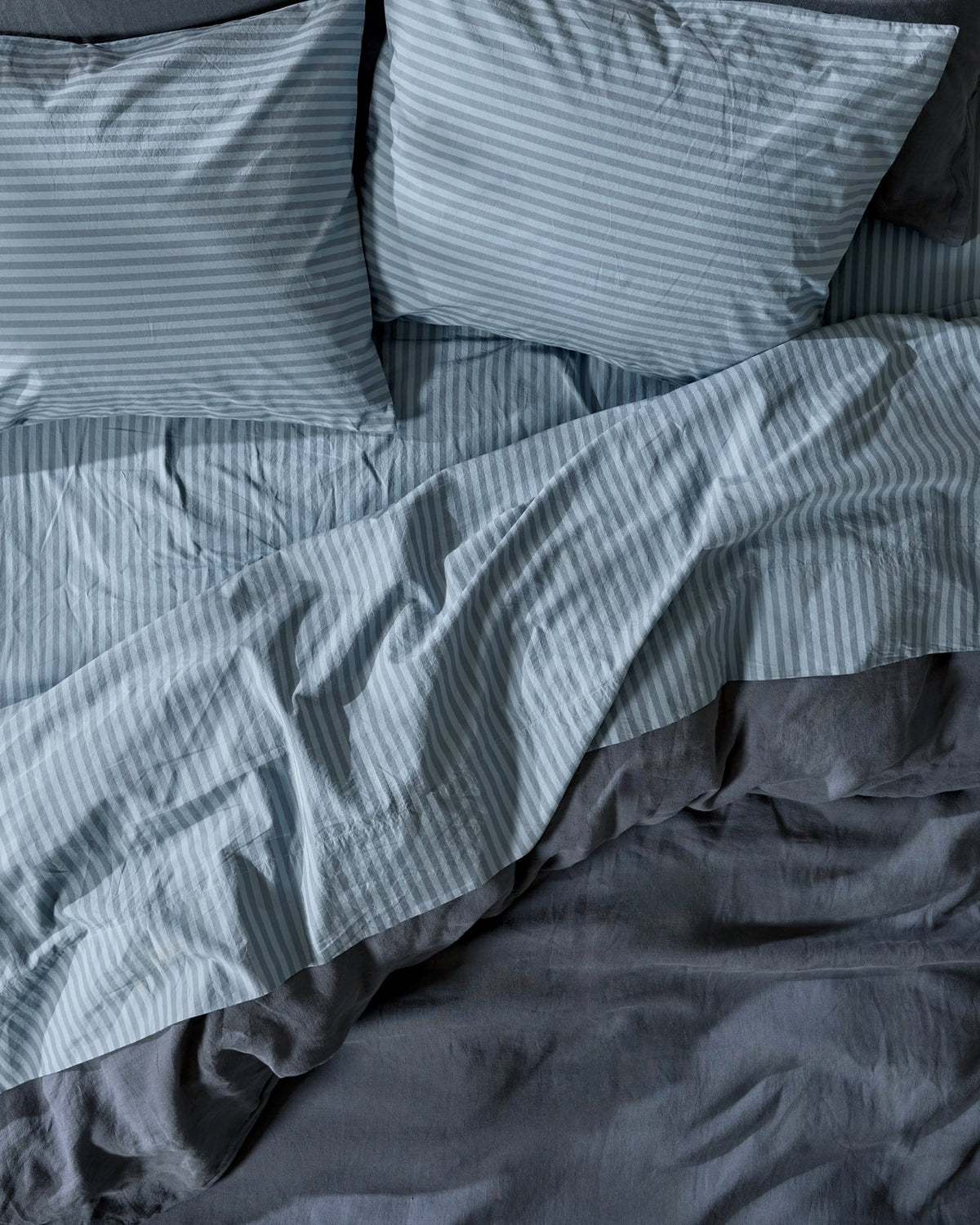 Percale Top Sheet (Dusk Stripe)