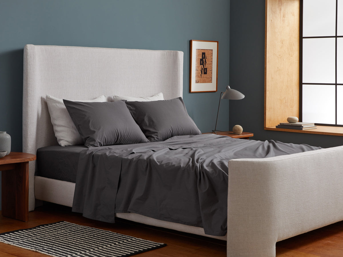 Percale Top Sheet - FINAL SALE (Slate)
