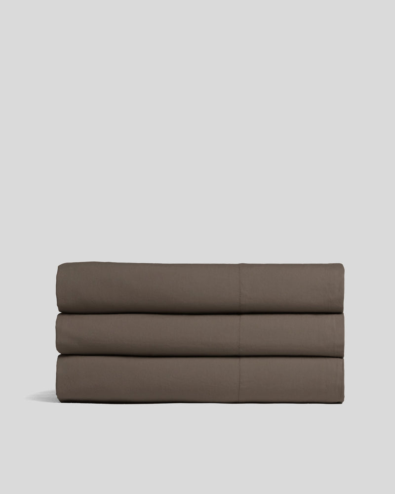 Percale Top Sheet (Warm Grey)