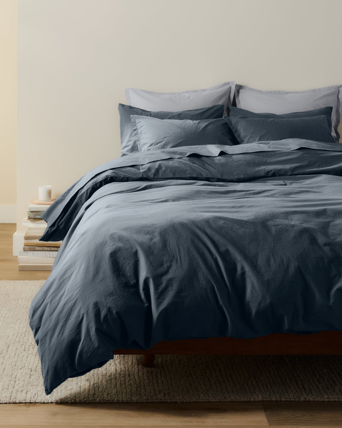 Percale Duvet Cover Set - Dusk K/CK