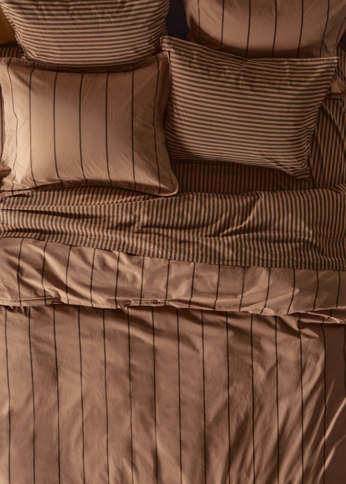 Percale Sheet Set - Adobe Stripe F/Q
