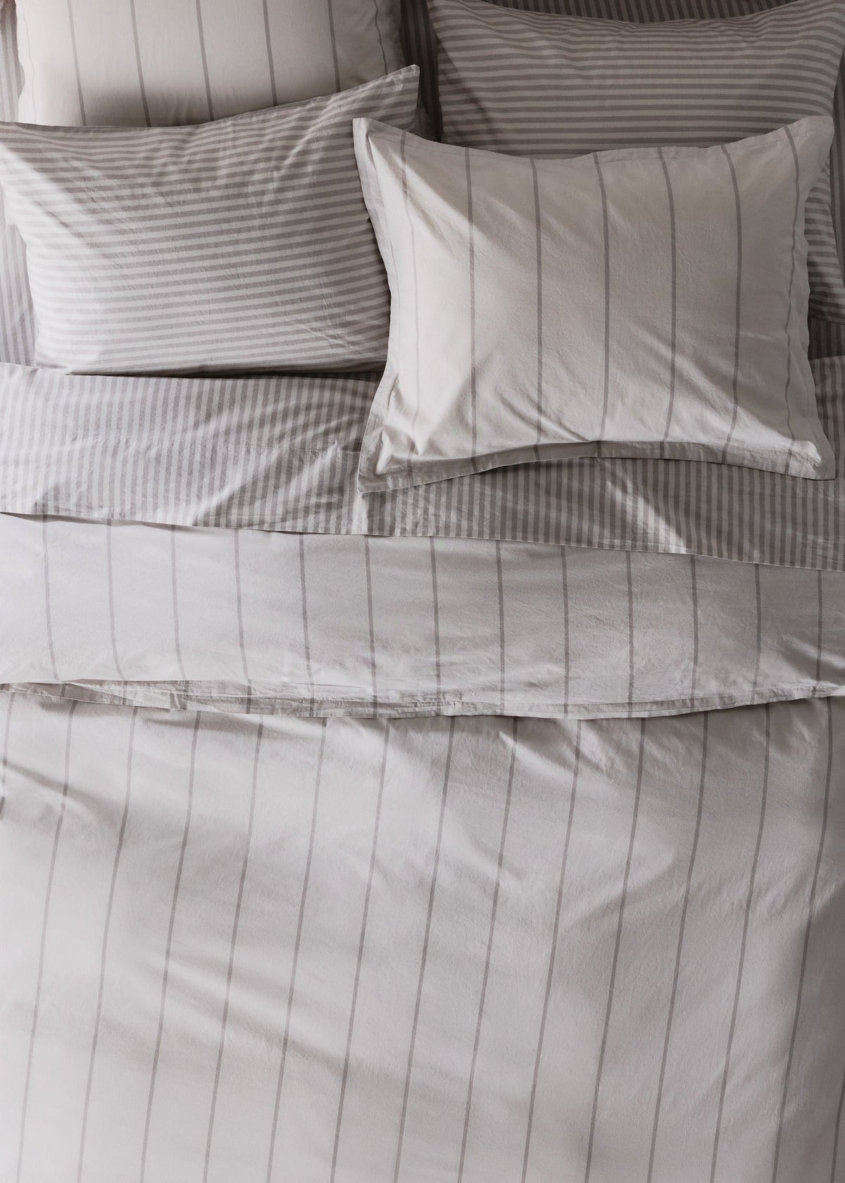 Percale Sheet Set - Pebble Stripe F/Q