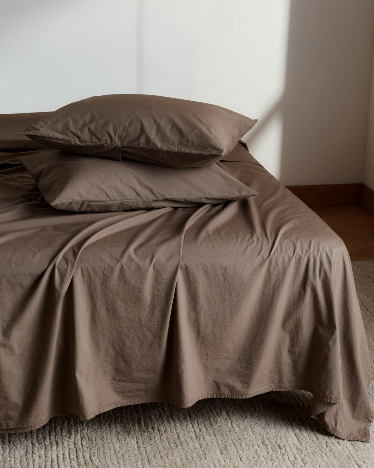 Percale Top Sheet (Warm Grey)