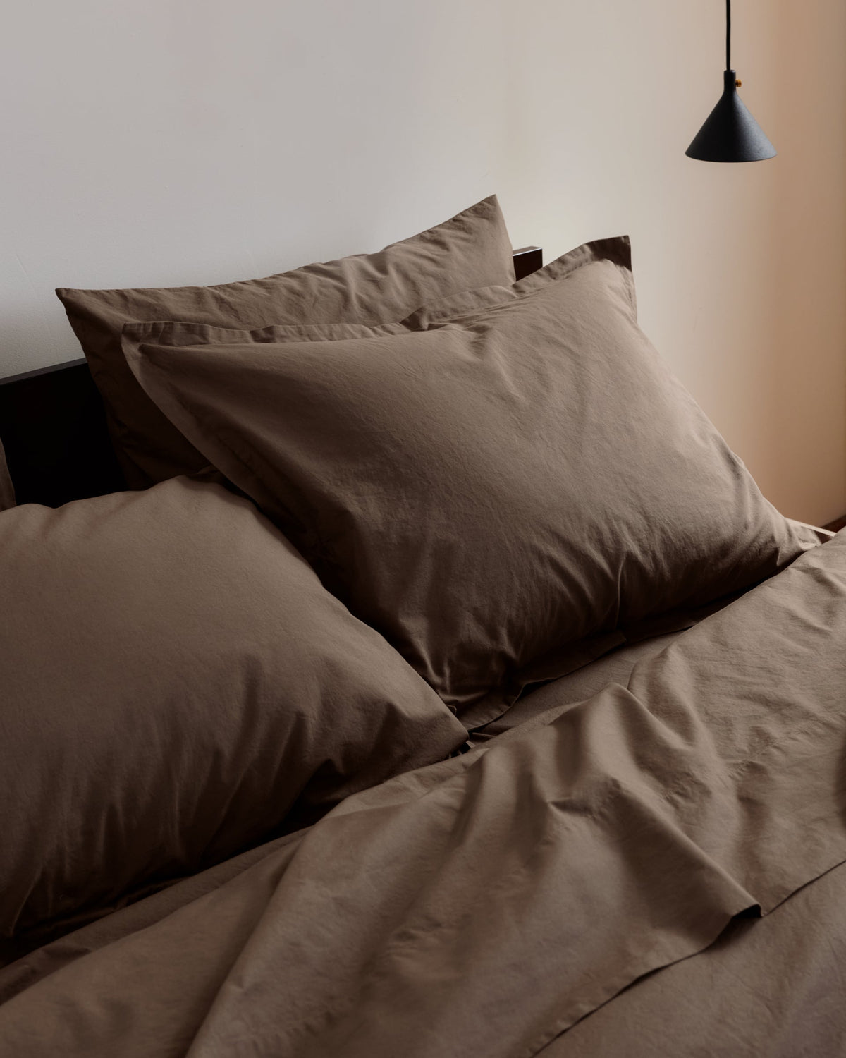 Percale Sham Set (Warm Grey)