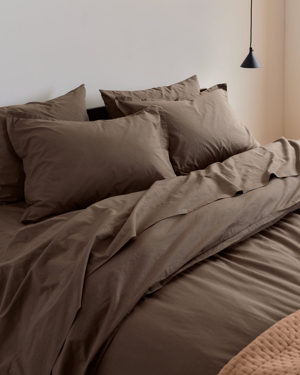 Percale Duvet Cover Set - Warm Grey TW/XL