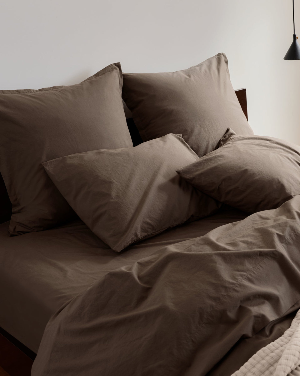 Percale Euro Sham (Warm Grey)