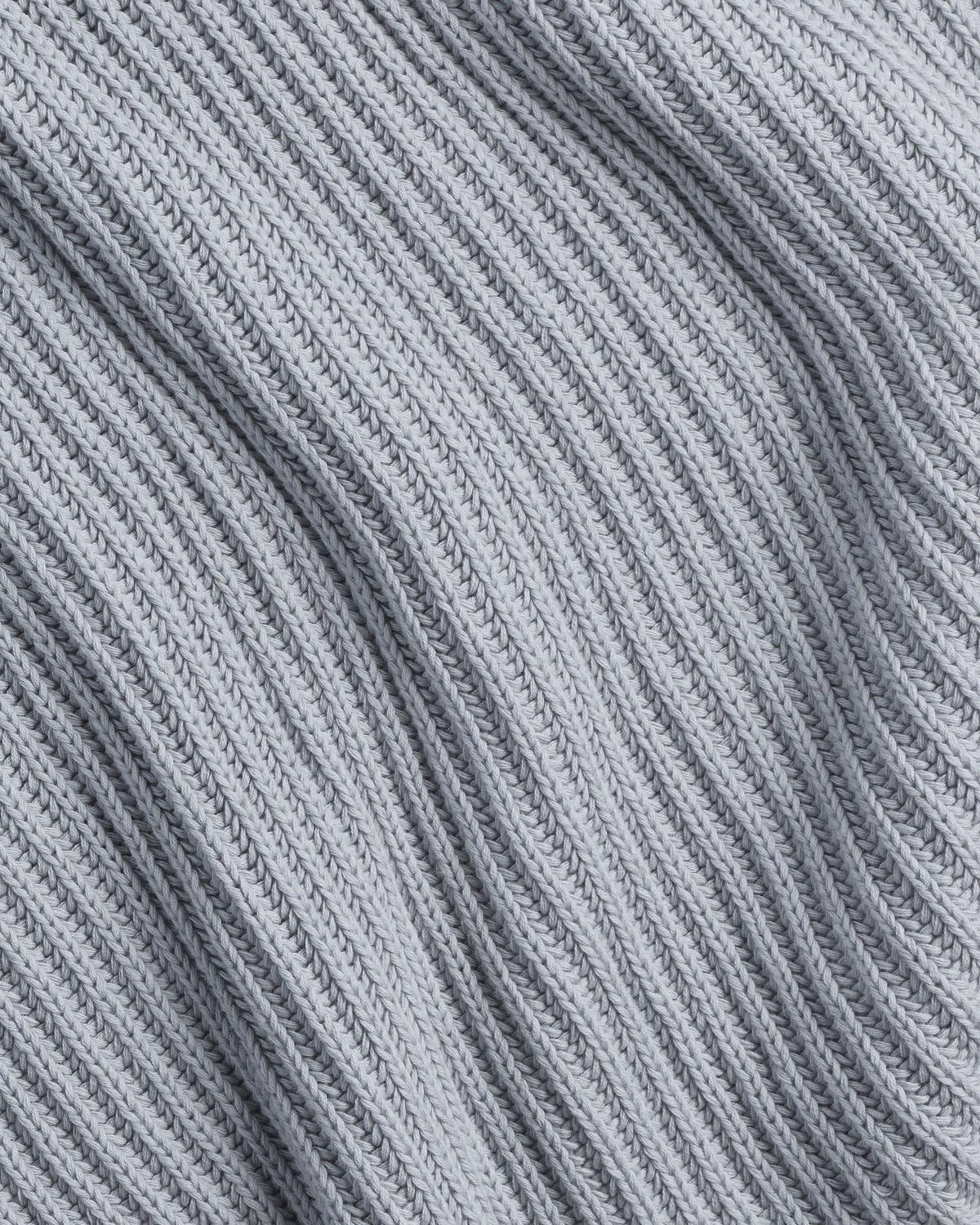 Organic Rib Knit Throw (Sky)