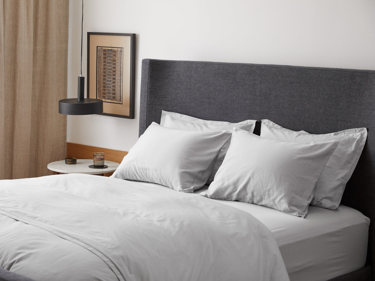 Sateen Pillowcase Set (Light Grey)